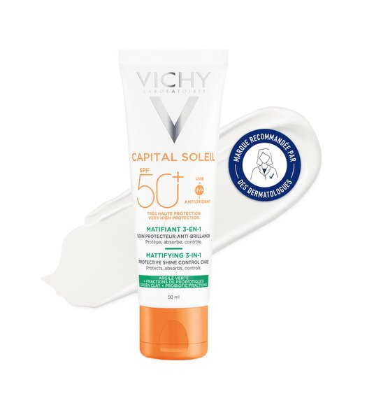 CAPITAL SOLEIL SOIN MATIFIANT 3-EN-1 SPF 50+