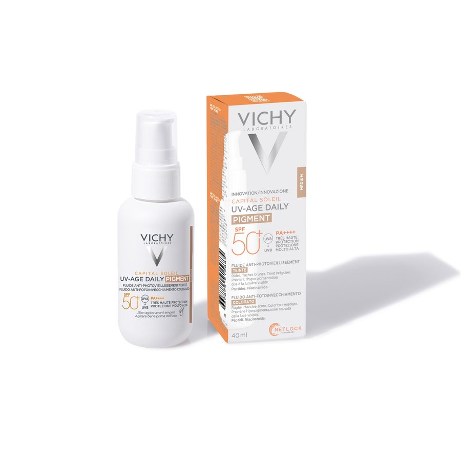 CAPITAL SOLEIL FLUIDE UV-AGE DAILY TEINTÉ MEDIUM SPF 50+