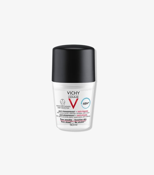VICHY HOMME DÉODORANT ANTI-TRANSPIRANT 48H - ANTI-TRACES - ROLL-ON