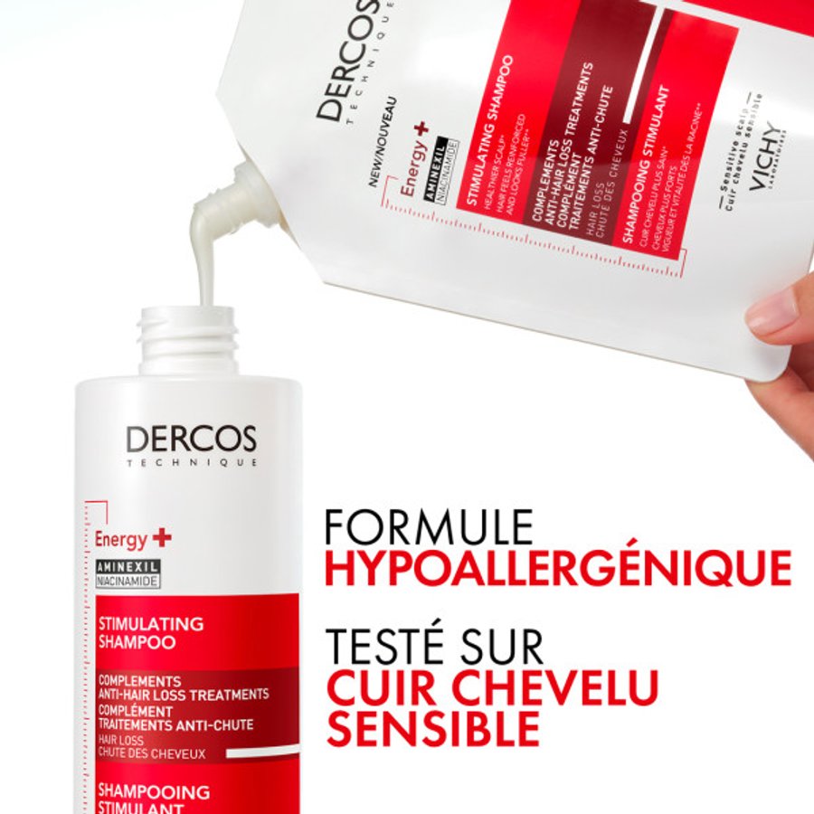 DERCOS SHAMPOOING ÉCO-RECHARGE ÉNERGISANT ANTI-CHUTE