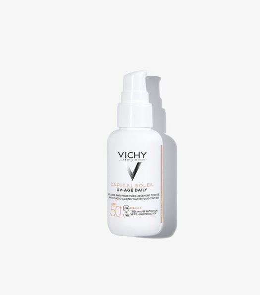 CAPITAL SOLEIL FLUIDE UV-AGE DAILY TEINTÉ LIGHT SPF 50+